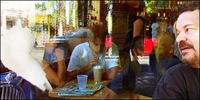 The bird does not like smoke. Snapshot by Geoff Hiller.