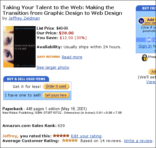 Amazon screenshot. Return to the NEWS page.