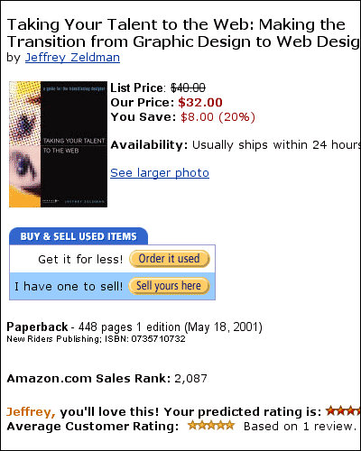 Amazon screenshot. Return to the NEWS page.