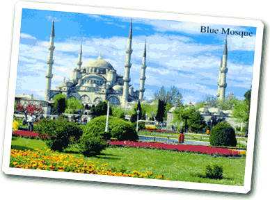 The Blue Mosque, Istanbul (postcard)